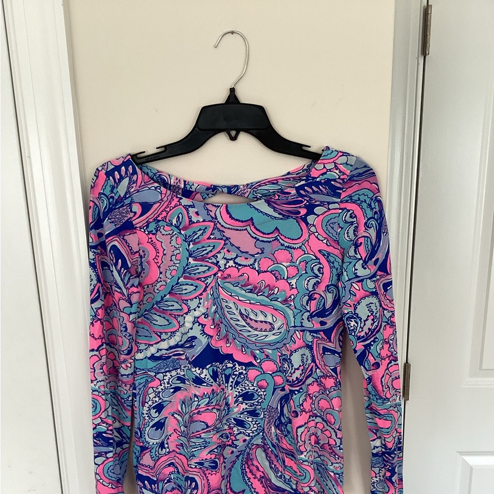 Lilly Pulitzer Pink and Blue Paisley Blouse